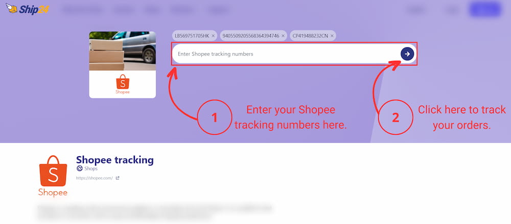 Shopee tracking