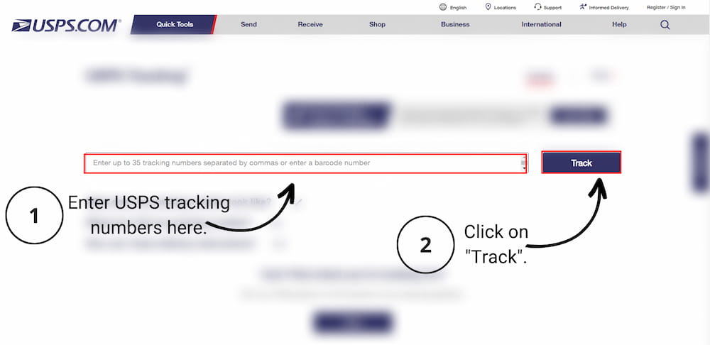 track packages on USPS website